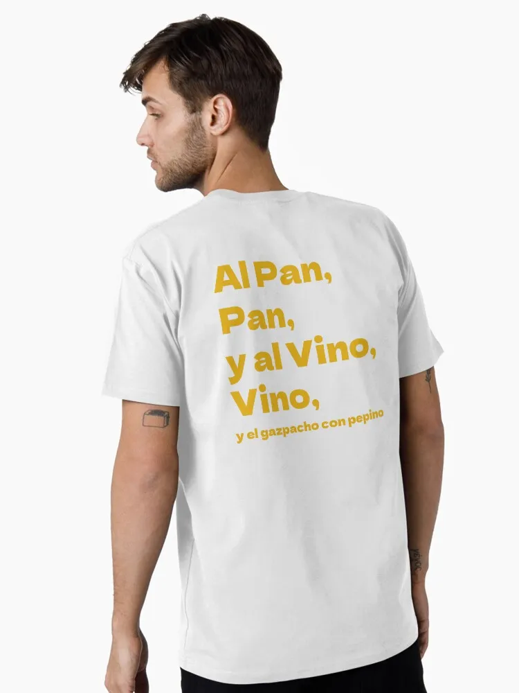 Camiseta Al Pan Pan y al Vino Vino y el Gazpacho con Pepino de Don Qixo